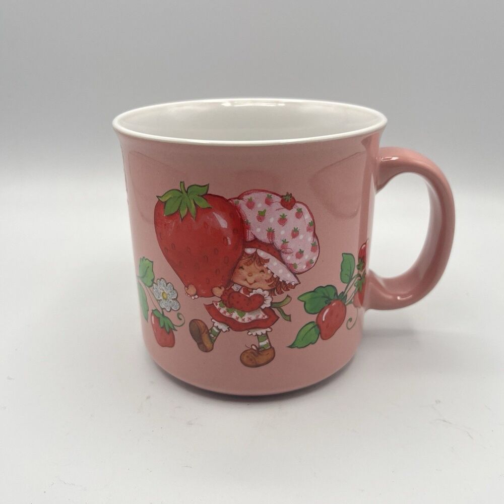 Strawberry Shortcake All Over Print "Life Is Delicious" Pink Coffee Mug 20oz